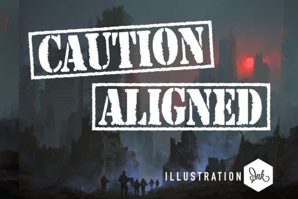 Caution Aligned Typeface: A Bold Serif for Digital Branding