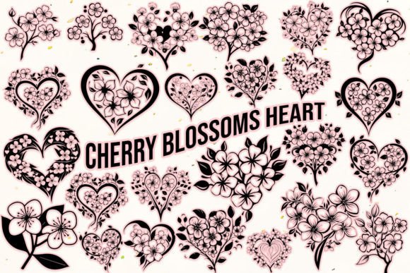 Cherry Blossoms Heart: A Creative Font for Editorial Design