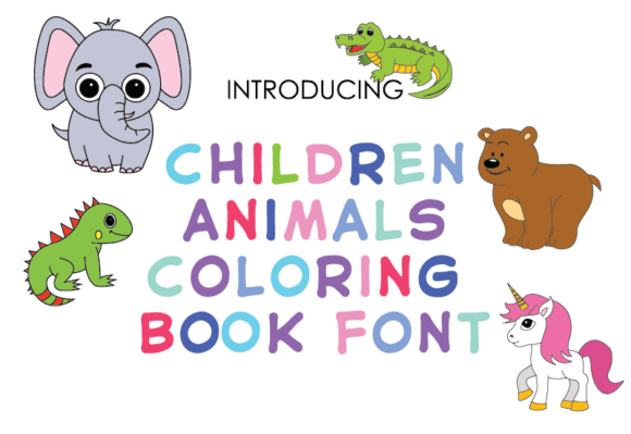 Children Animals Coloring Book: A Whimsical Typeface for Editorial Design