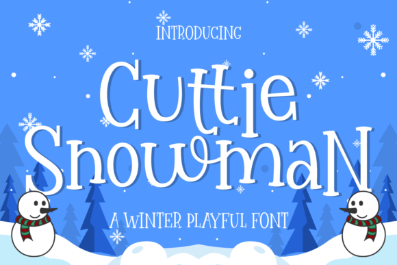Cuttie Snowman: A Playful Serif Font for Festive Handmade Designs