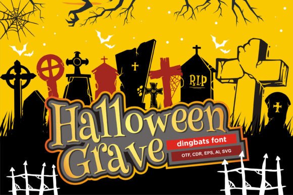Halloween Grave: A Playful Dingbat Font for Seasonal Web Design