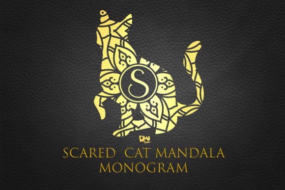Scared Cat Mandala Monogram: A Playful Typeface for Editorial Design