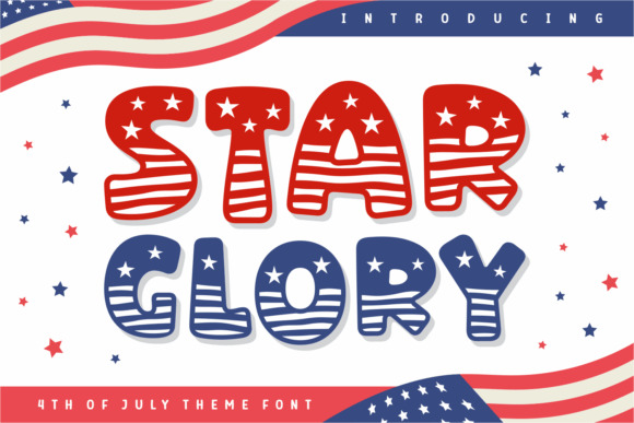Star Glory: A Patriotic Display Typeface for Editorial Design